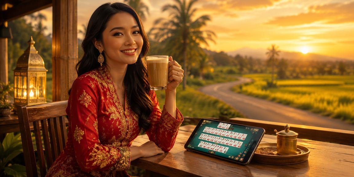 Pemain Malaysia bermain rummy dalam talian bergaya